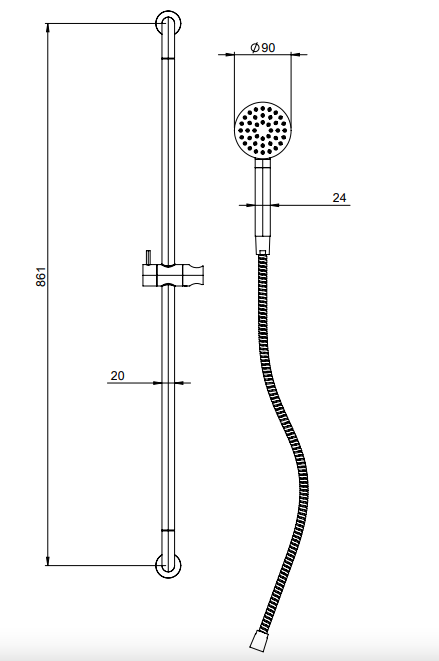 Håndbrusesæt - Tapwell ARM200