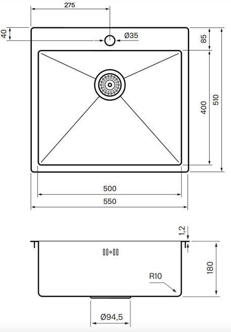 Køkkenvask - Tapwell TA5540