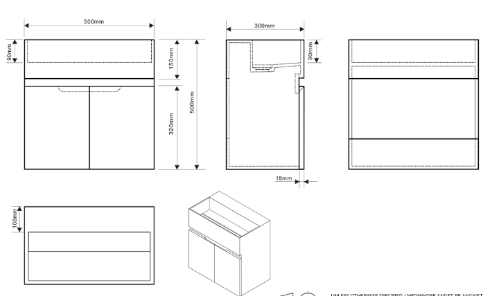 Badeværelsesmøbel Pulcher - Compact 06 50x30