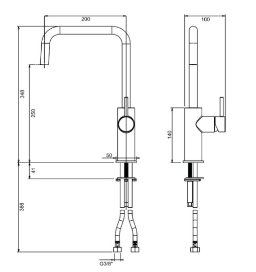 Køkkenarmatur QD - Curvy 10