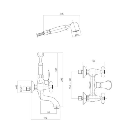 Badekararmatur QD - Da Vinci 40