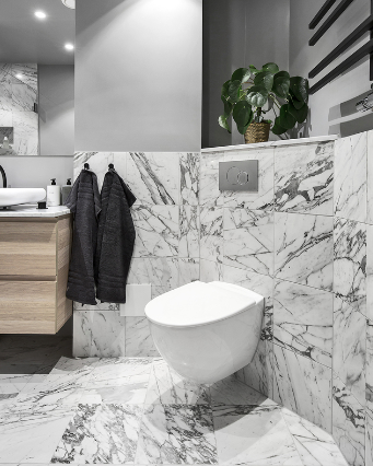 Flise Bricmate - Statuario honed