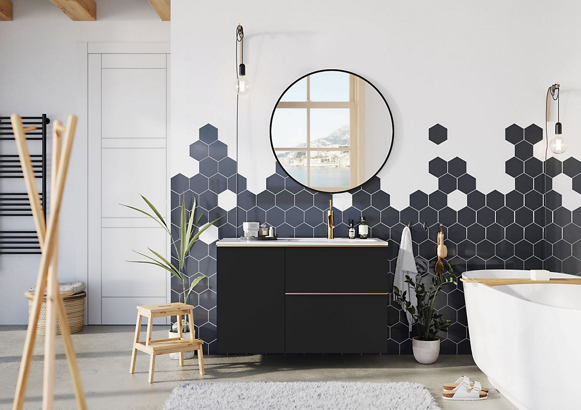 Alterna - Luxor LED Spejl mat sort