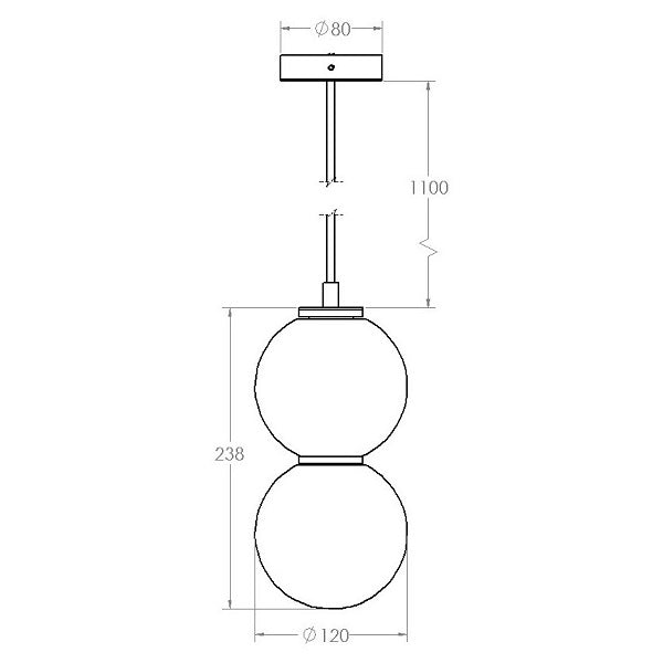 Loftslampe dobbelt Haven L2.02 - Mat Hvid