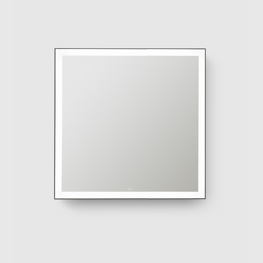 Haven - Firkantet hvidt spejl med lys M5